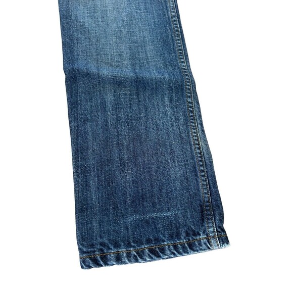 RARE Distressed Plaid Inside Levis 514 Straight Leg Mens Blue Denim Jeans 34x30 - Picture 2 of 15